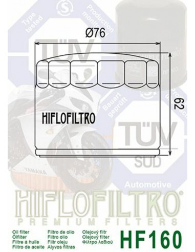 Filtre à Huile Hiflofiltro - HF160