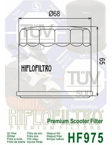 Filtre à Huile Hiflofiltro - HF975...