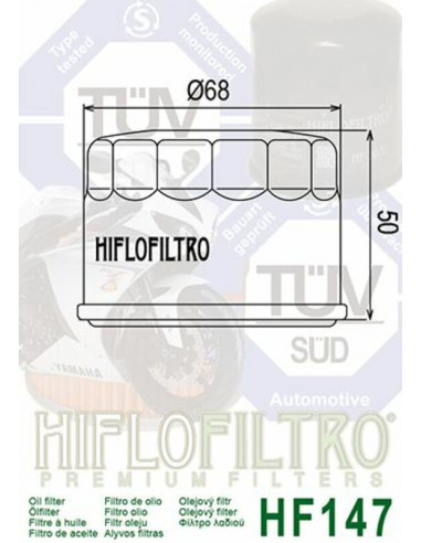 Filtre à Huile Hilfofiltro HF147