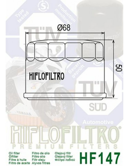 Filtre à Huile Hilfofiltro HF147