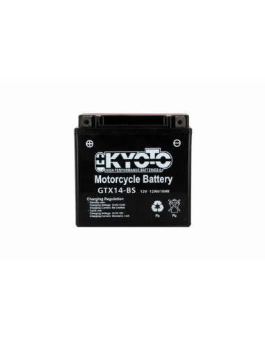 Batterie Kyoto GTX14-BS AGM sans entretien et livrée avec pack acide